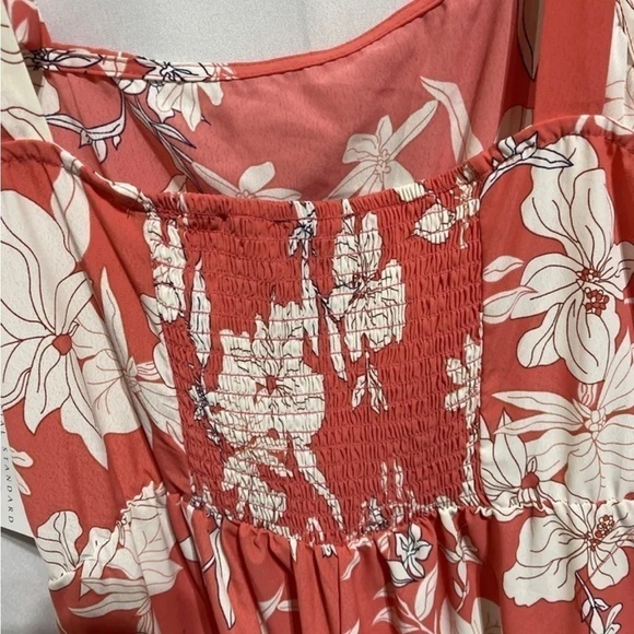 Social Standard by Sanctuary Floral Coral maxi Dress for Women size L tie straps - Picture 6 of 6